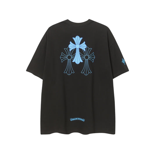 Chrome Hearts Triple Cross Logo Short Sleeve T-shirt 2237