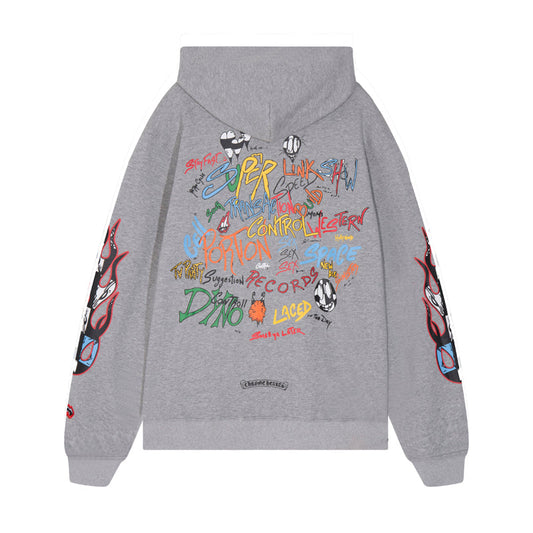 Chrome Hearts Matty Boy Flame Floral Sleeves Hoodie 7013