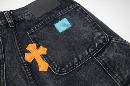 Chrome Hearts Gallery Dept Cross Patch Flare Denim Jeans 8176