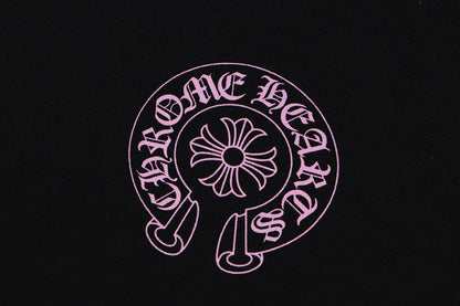 Chrome Hearts  Purple Horseshoe Logo Hoodie 7026