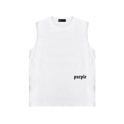 PURPLE-Purple Sleeveless T-Shirt  BPUR106#