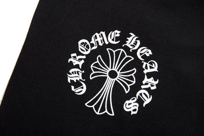 Chrome Hearts Letter Printed Long Cross Flower Arm Zipper Sweatshirt 5007