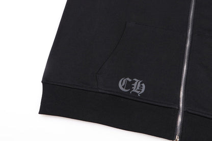 Chrome Hearts Multi-Color Cemetery Cross Logo Zip Up Hoodie 5015