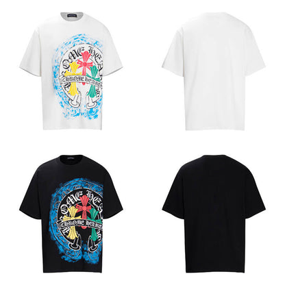 Chrome Hearts Sparkle Cross Artisan Rhinestone T-Shirt 6007