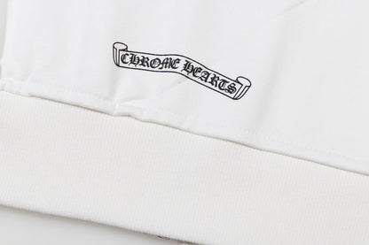 Chrome Hearts Multi-Color Cemetery Cross Logo Zip Up Hoodie 5015