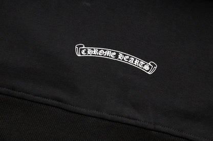 Chrome Hearts  Red Horseshoe Logo Zip Up Hoodie 5005