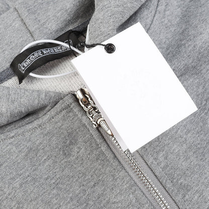 Chrome Hearts Script Logo Classic Zip Up Hoodie 9811