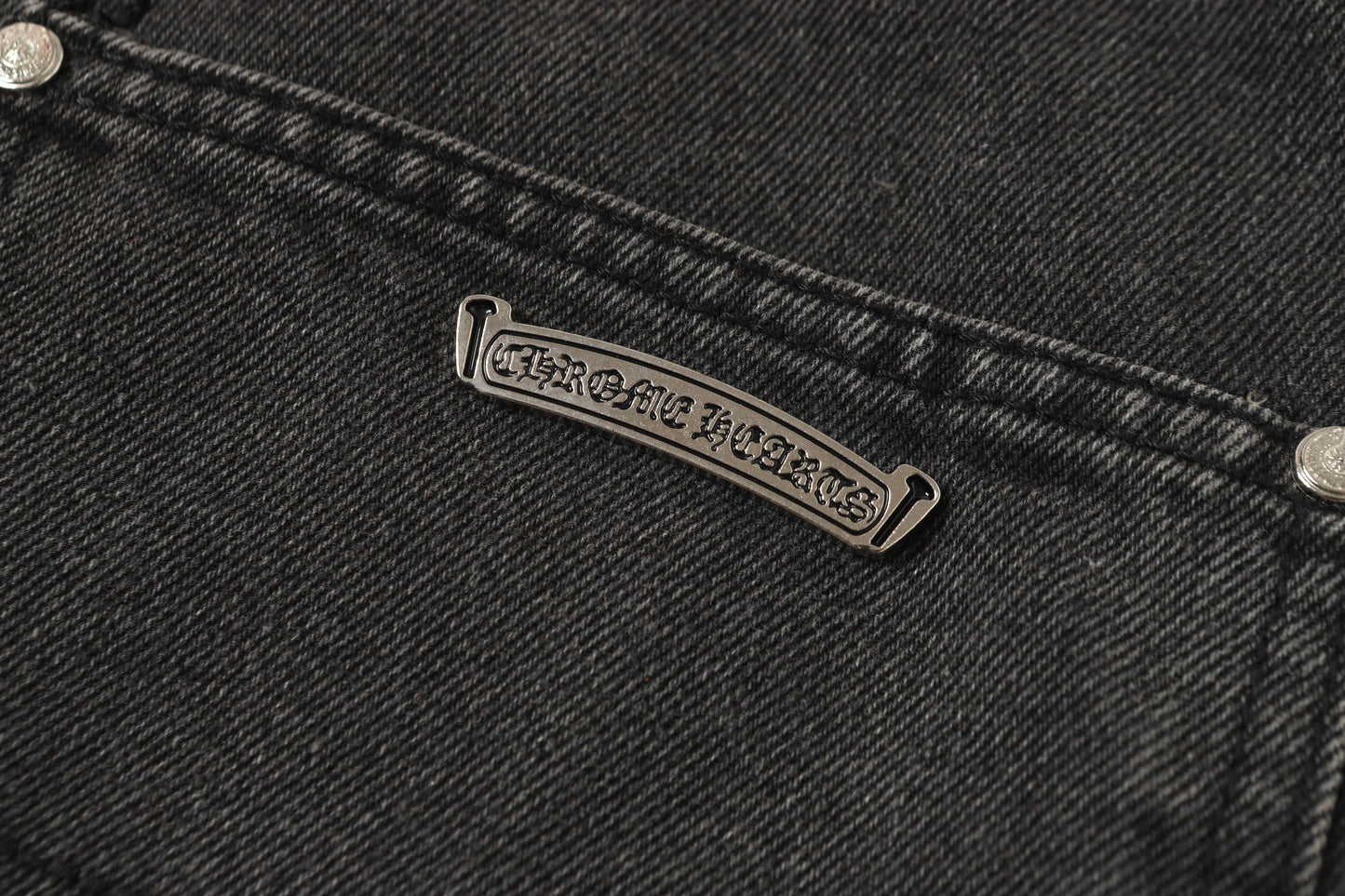 Chrome Hearts Vintage Cross Patchwork Washed Carpenter Denim Shorts 9903