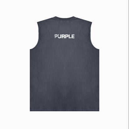 PURPLE-Purple Sleeveless T-Shirt  BPUR099#