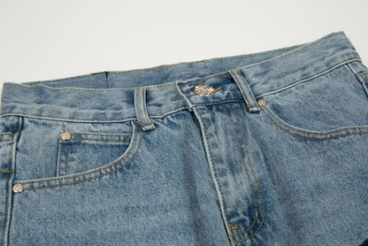 Chrome Hearts Levi's 905 Black Cross Patch Light Blue Jeans